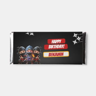Ninja Birthday Hershey Bar Favors