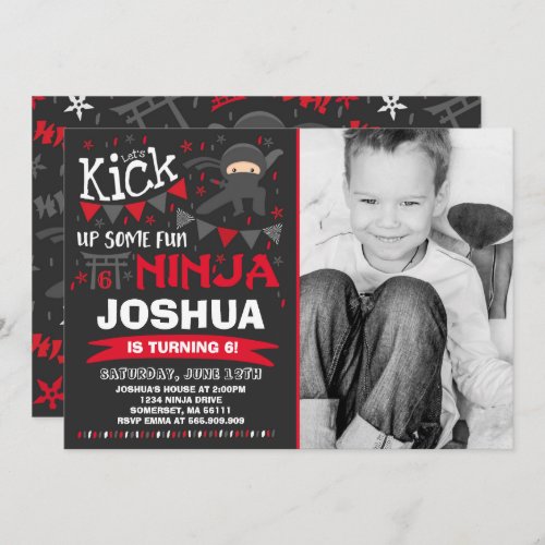 Ninja Birthday Invitation Karate Birthday Party