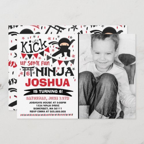 Ninja Birthday Invitation Karate Birthday Party