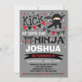 Ninja Birthday Invitation Karate Birthday Party (Front)