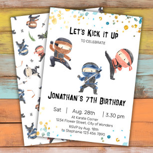 Ninja Birthday Invitation - Ninja Party