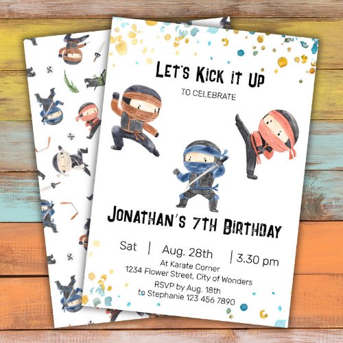 Ninja Birthday Invitation _ Ninja Party