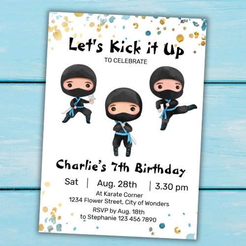 Ninja Birthday Invitation _ Ninja Party