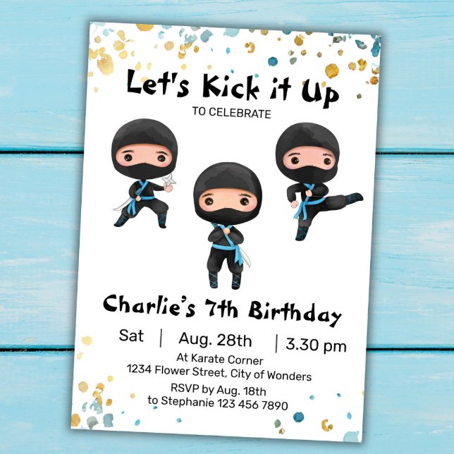Ninja Birthday Invitation - Ninja Party (Creator Uploaded)