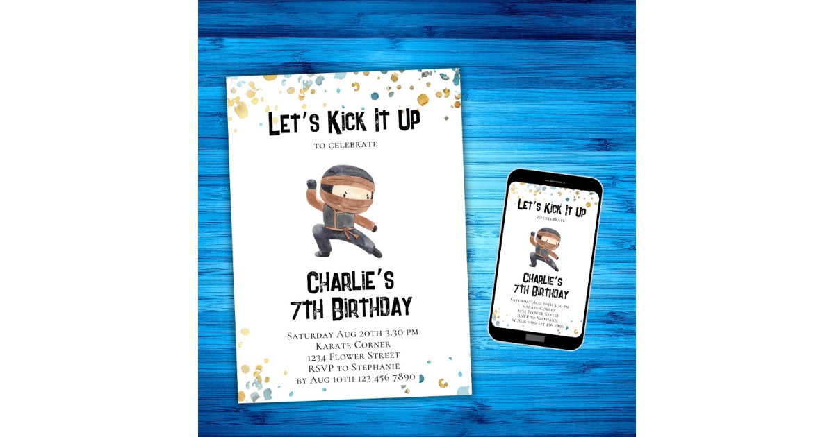 Ninja Birthday Invitation - Ninja Party | Zazzle