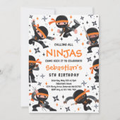 Ninja Birthday Karate Martial Arts Birthday Party Invitation (Front)