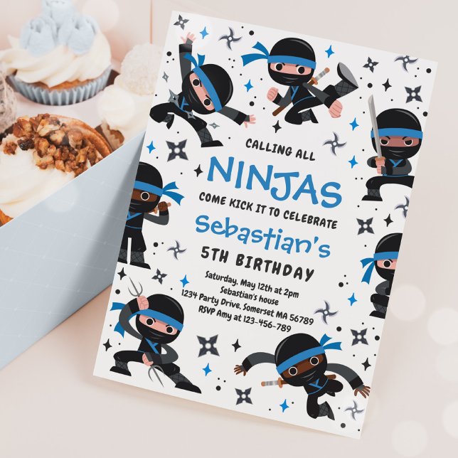Ninja Birthday Karate Martial Arts Birthday Party Invitation (Creator Uploaded)