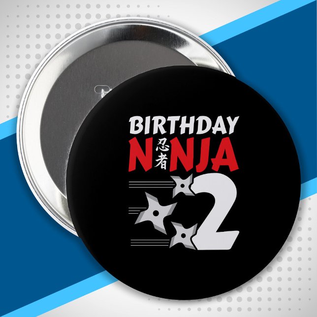 Ninja Birthday Party - Birthday Ninja 2 Button (Creator Uploaded)