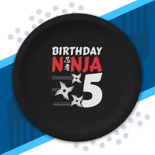 Ninja Birthday Party - Birthday Ninja 5 Paper Plates
