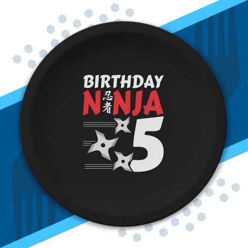 Ninja Birthday Party _ Birthday Ninja 5 Paper Plates