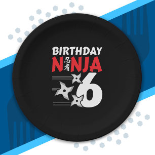 Ninja Birthday Party - Birthday Ninja 6 Paper Plates