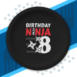 Ninja Birthday Party - Birthday Ninja 8 Paper Plates