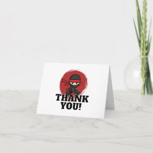 Ninja Birthday Party Letterpress Thank You Card