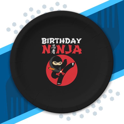 Ninja Birthday Party Theme _ Birthday Ninja Design Paper Plates
