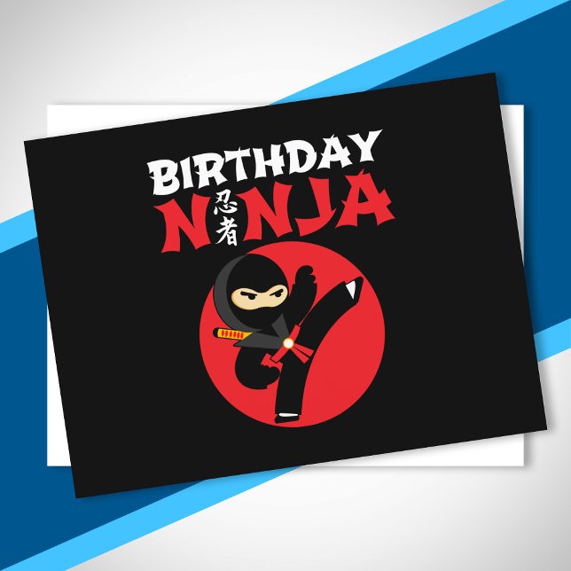 Ninja Birthday Party Theme - Birthday Ninja Design Postcard (Creator Uploaded)