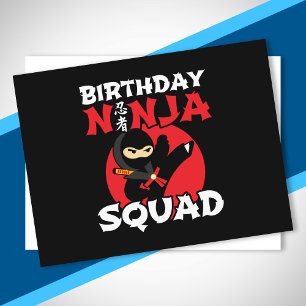 Ninja Birthday Party Theme - Birthday Ninja Squad Postcard