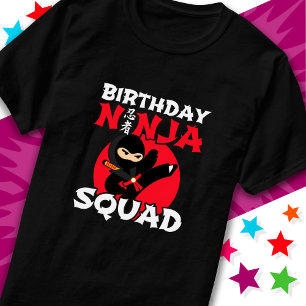 Ninja Birthday Party Theme Birthday Ninja Squad T-Shirt