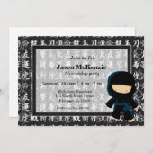 Ninja birthday theme invitation (Front/Back)
