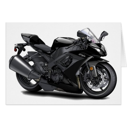 Ninja Black Bike Cards (Front Horizontal)