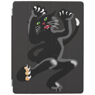 Ninja black cat attacking iPad smart cover