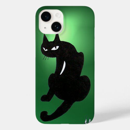 NINJA BLACK CAT green Case_Mate iPhone 14 Case