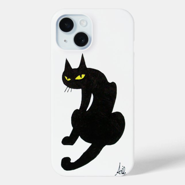 NINJA BLACK CAT White Case-Mate iPhone Case (Back)