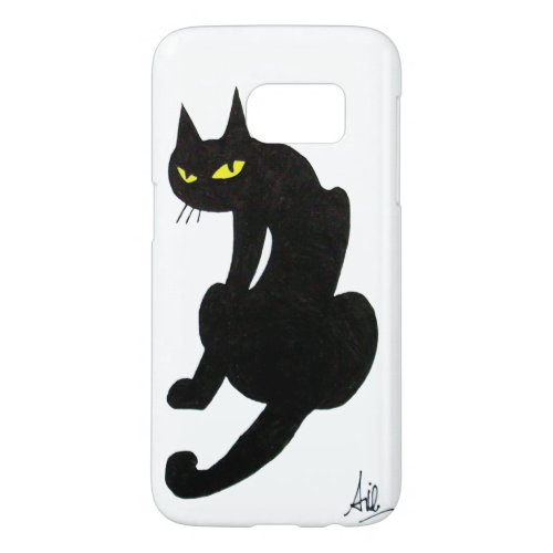 NINJA BLACK CAT White Samsung Galaxy S7 Case