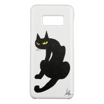 Ninja Black Cat White Case-mate Samsung Galaxy S8 Case by AiLartworks at Zazzle