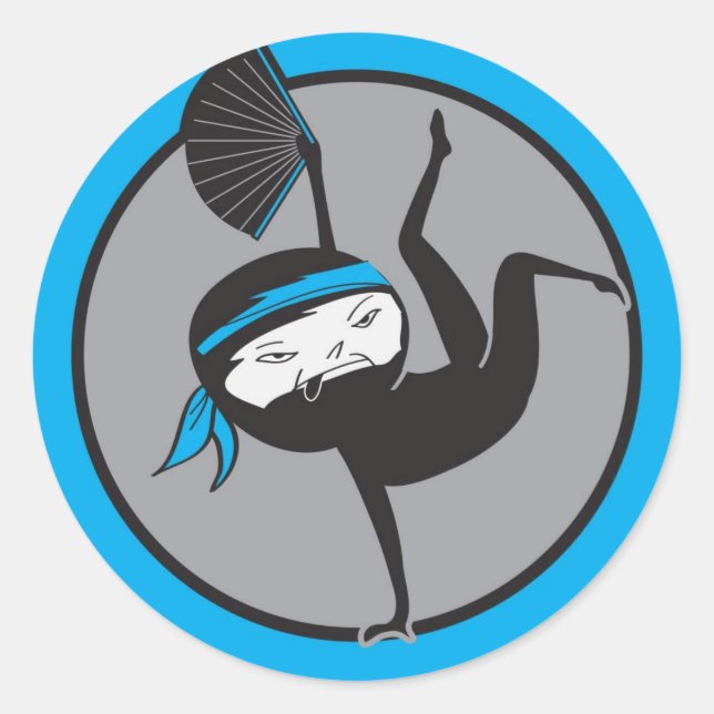 NInja Blue Belt Stickers (Front)