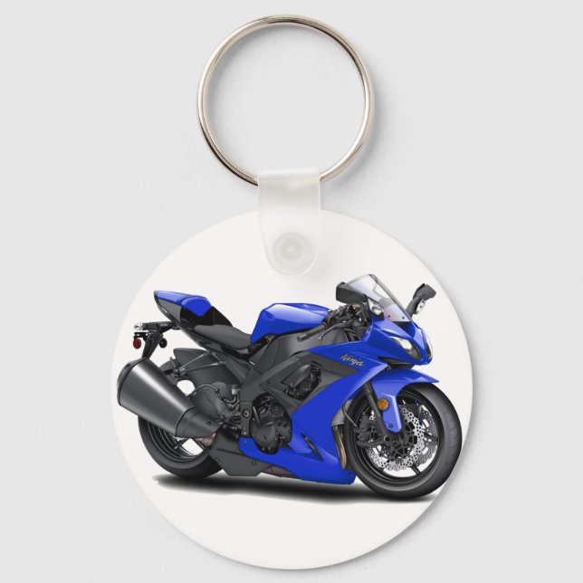 Ninja Blue Bike Keychain (Front)