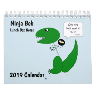 Ninja Bob Lunch Box Note 12 Month Calendar