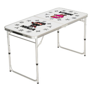Ninja Boy and Ninja Girl Beer Pong Table