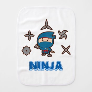 Ninja Boy Baby Burp Cloth by Miyajiman at Zazzle