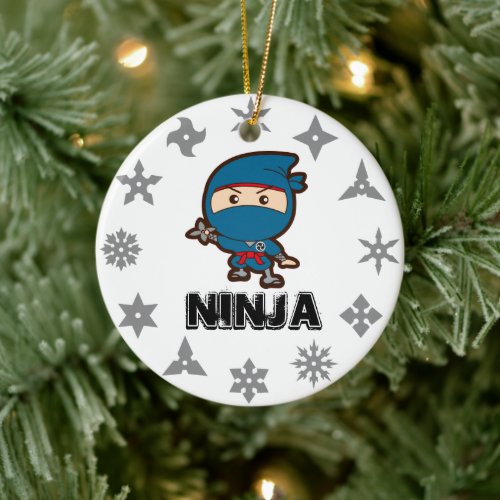 Ninja Boy Ceramic Ornament