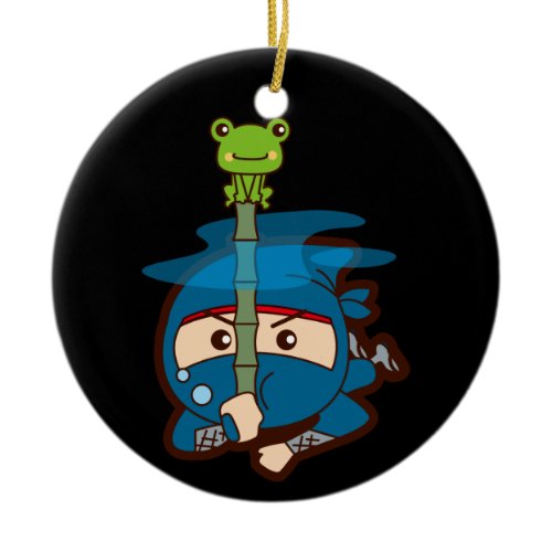 Ninja Boy Ceramic Ornament