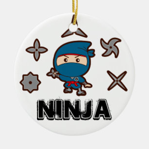 Ninja Boy Ceramic Ornament
