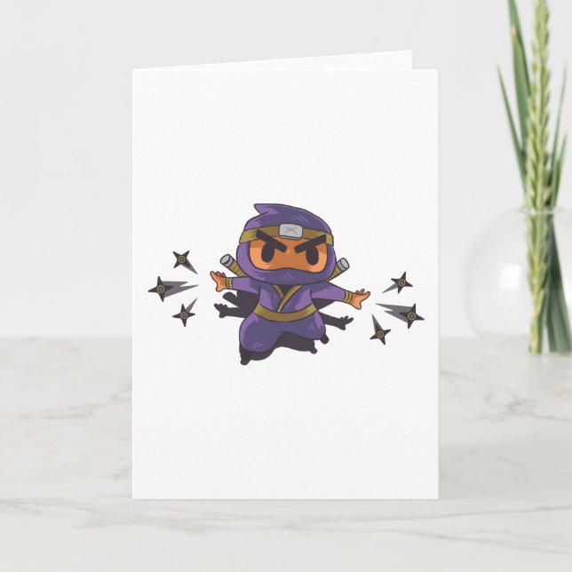 Ninja boy, cute ninja card (Front)
