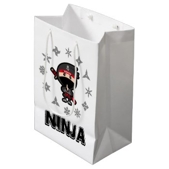 Ninja Boy Medium Gift Bag by Miyajiman at Zazzle