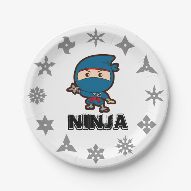Ninja Boy Paper Plate (Front)