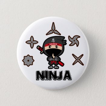Ninja Boy Pinback Button by Miyajiman at Zazzle