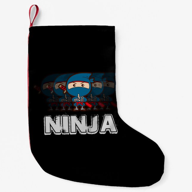 Ninja Boy Small Christmas Stocking (Front)