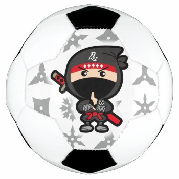 Ninja Boy Soccer Ball by Miyajiman at Zazzle