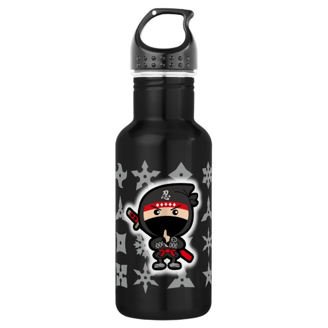 Ninja Boy Stainless Steel Water Bottle (Front)