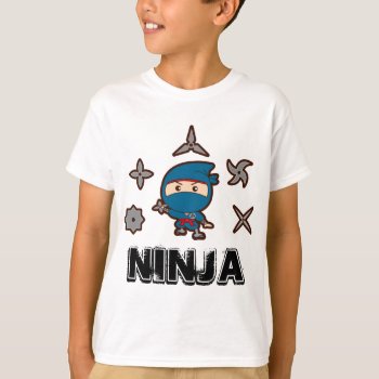 Ninja Boy T-shirt by Miyajiman at Zazzle