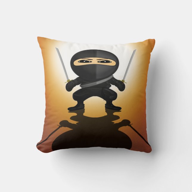 Ninja Boy  Throw Pillow (Front)