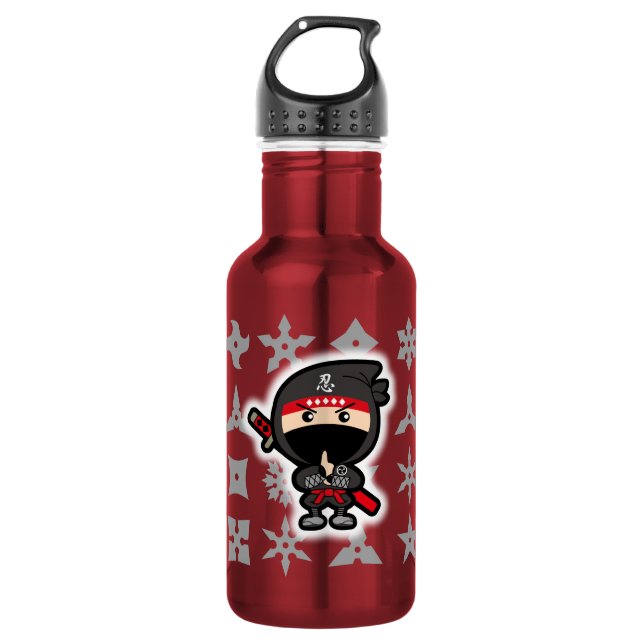 Ninja Boy Water Bottle (Front)