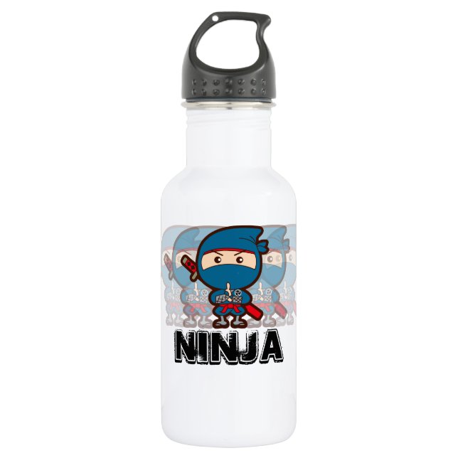 Ninja Boy Water Bottle (Front)
