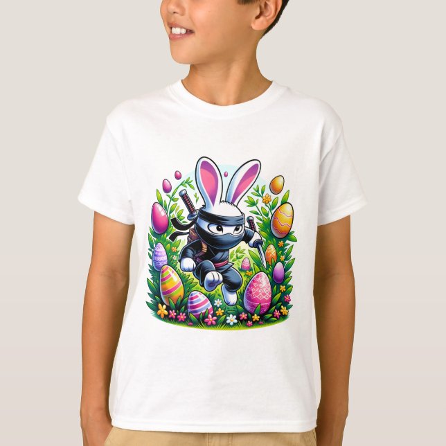 Ninja Bunny Easter Adventure T-Shirt (Front)