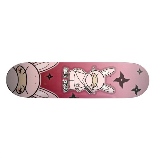 Ninja Bunny! Skateboard | Zazzle