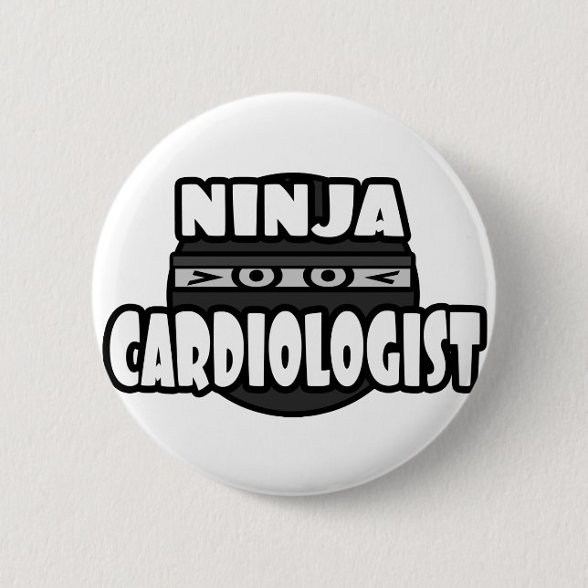 Ninja Cardiologist Button (Front)